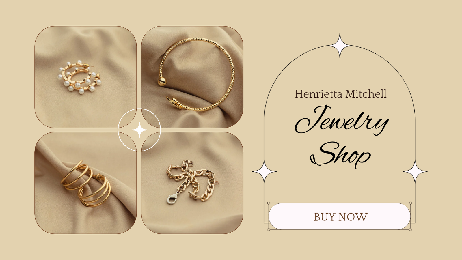 Beige and White Neutral Jewelry Shop Facebook Cover (1)